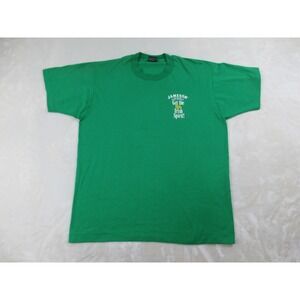 VINTAGE Jameson Shirt Mens Large Green Logo Irish Whiskey USA Casual*
